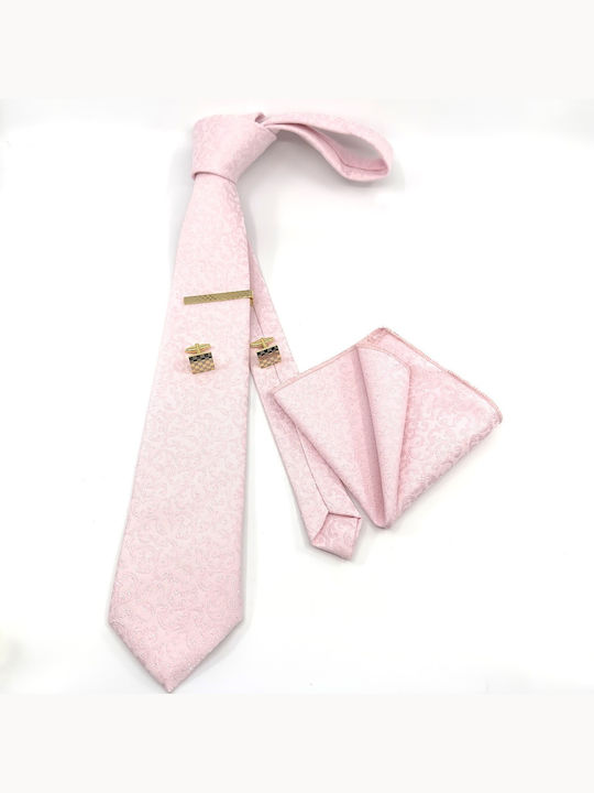 Legend Accessories Men's Tie Set Printed Silver