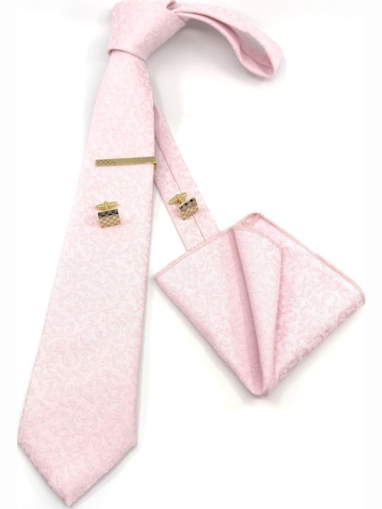 Legend Accessories Men's Tie Set Printed Silver
