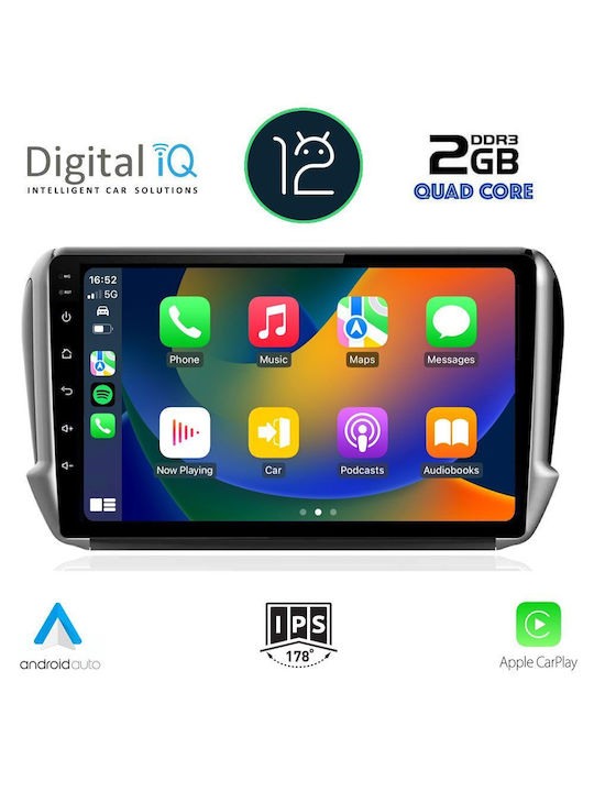 Digital IQ Ηχοσύστημα Αυτοκινήτου για Peugeot (Bluetooth/USB/AUX/GPS) με Οθόνη Αφής 10.1"