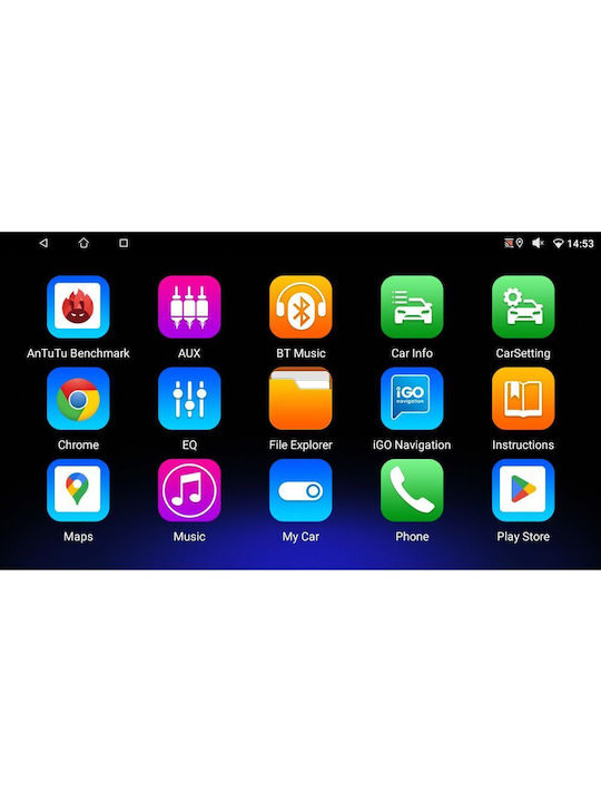 Digital IQ Автомобилна Аудио Система 2DIN (Блутут/USB/WiFi/GPS/Apple-Carplay/Android-Auto) с Тъчскрийн 9"