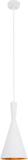 GloboStar Shanghai Ceiling Light White Bell with E27 Socket 19x38x38cm
