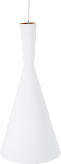 GloboStar Shanghai Ceiling Light White Bell with E27 Socket 19x38x38cm