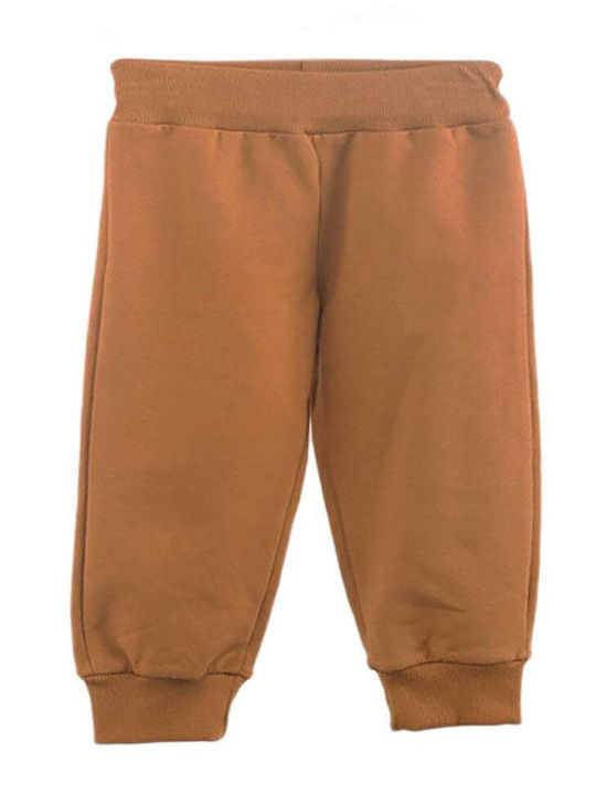 Joyce Kids Sweatpants Set Brown 2pcs