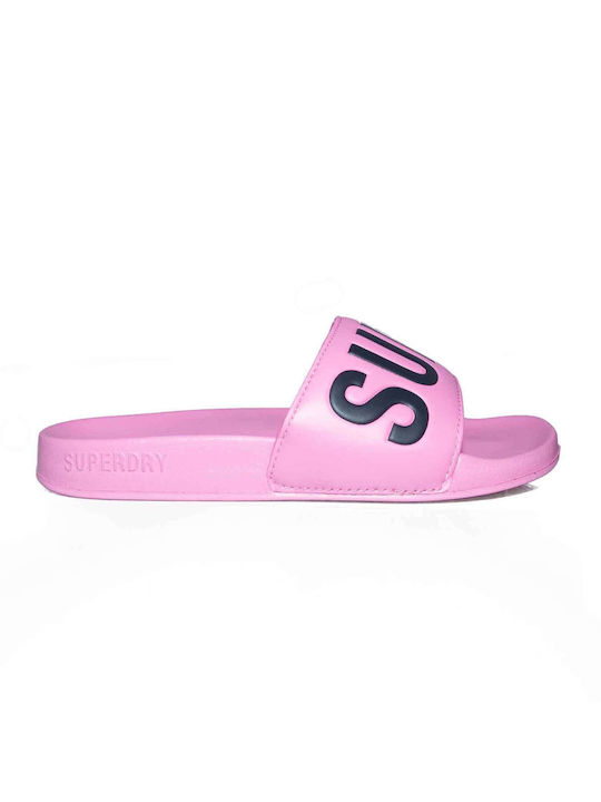 Superdry Vegan Pool Slides σε Ροζ Χρώμα