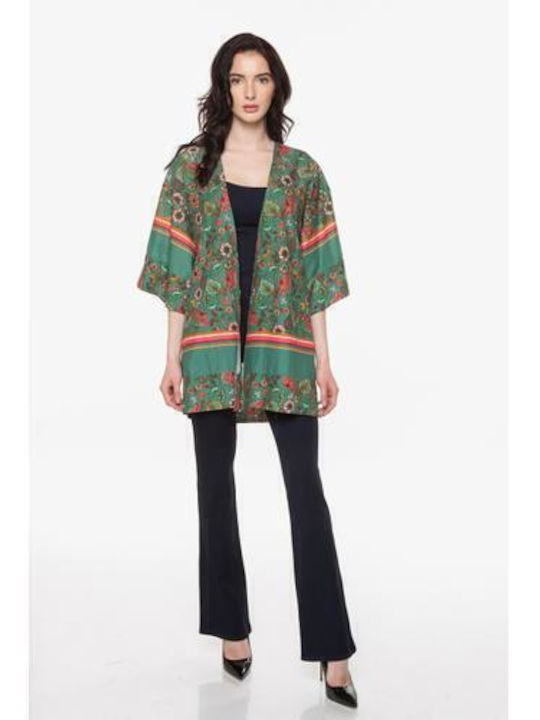 Long Women's Kimono Green