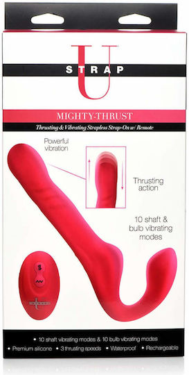 Strap U Trägerlos Strap On mit Dildo in Rosa Farbe