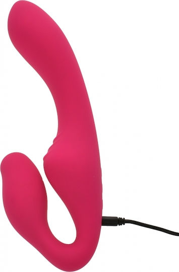 Kinksters Strapless Strap On με Dildo με Δόνηση σε Ροζ Χρώμα