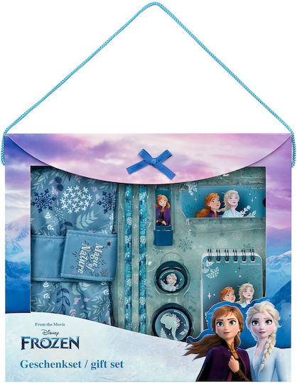 Disney Frozen Παιδικό Σετ Γραφικής Ύλης με Γόμα και Σημειωματάριο 8τμχ