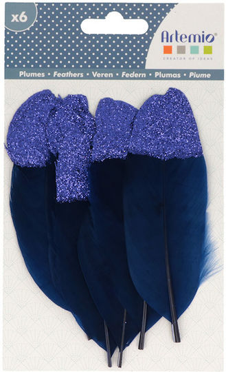 Artemio Japan με Glitter Flügel Handwerk Blau 11.5cm Set 6Stück