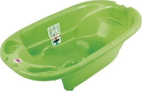 OK Baby Baby Bath Onda 2 with Thermometer Green