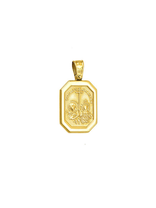 Pendant Kids Talisman Double Sided Constantine from Gold 14K APP-20527