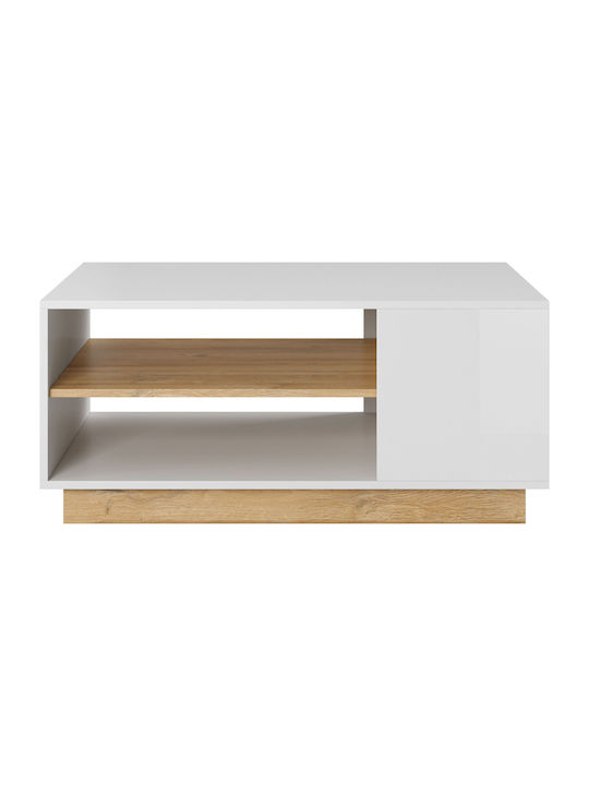 Rectangular Coffee Table Wooden White L100xW60xH45.5cm.