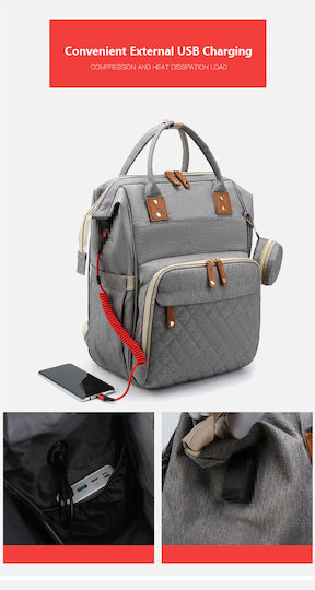 Queen Mother Diaper Bag Gray