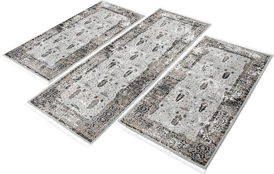 Balsan Bedroom Rug Set Gray 2172 3 Pieces