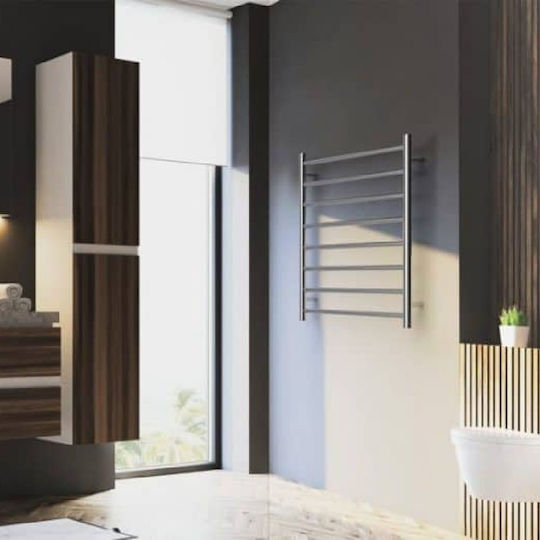 Warmup 8 Bar Ladder - Round Polished Ηλεκτρική Πετσετοκρεμάστρα 100W 80x53cm Ασημί