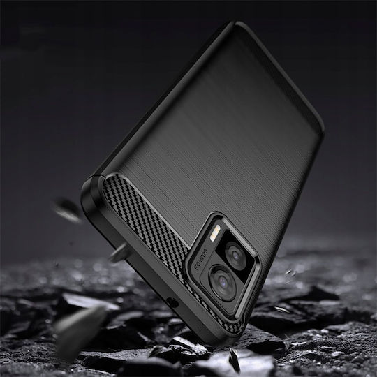 Techsuit Carbon Back Cover Silicone Black (Motorola Edge 30 Neo 5G)