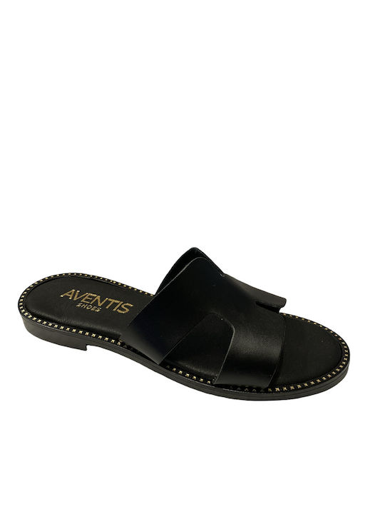 Aventis Shoes Women's Flat Sandals in Black Color