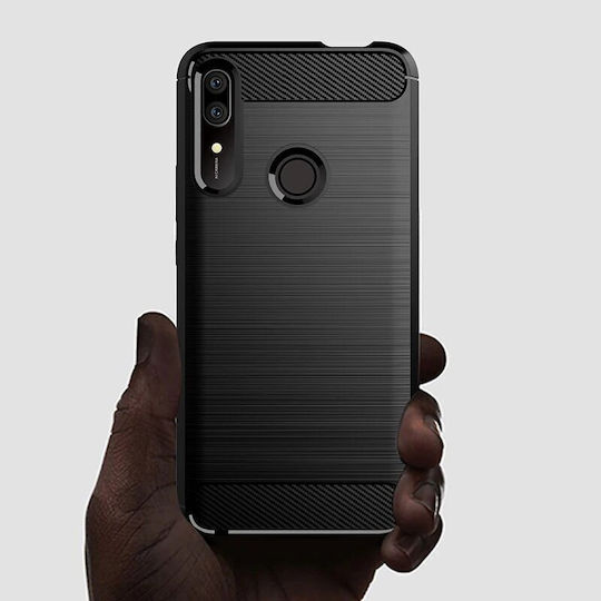 Techsuit Carbon Back Cover Silicone Black (Huawei P Smart Z)