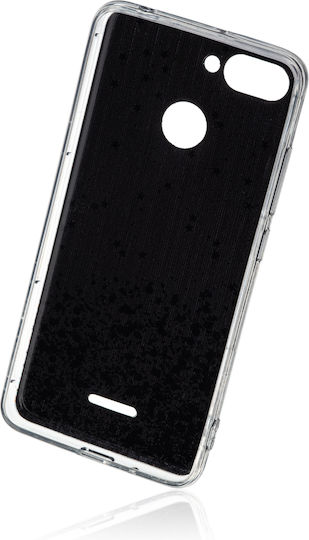 Naxius Glitter Back Cover Σιλικόνης Μαύρο (Redmi 6)