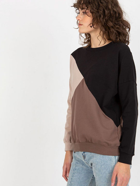 Relevance Women's Long Sweatshirt Brown - Black