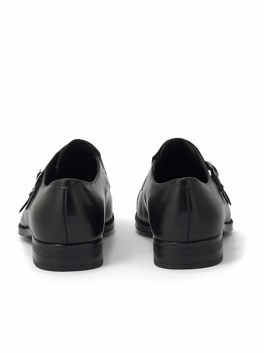 Pantofi Eleganți Pentru Bărbați Monk Din Piele Negri