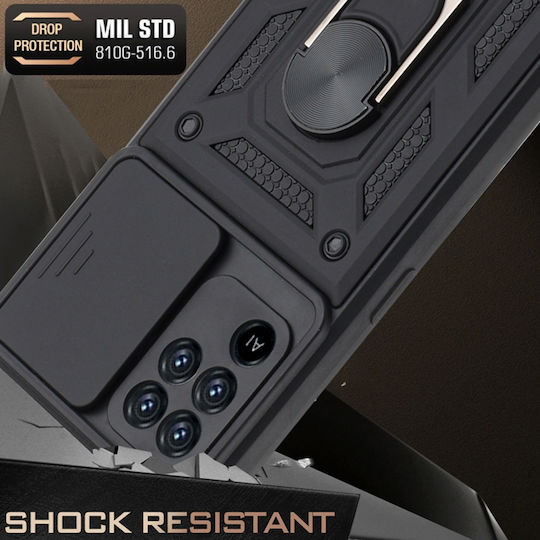 Techsuit CamShield Series Umschlag Rückseite Kunststoff / Silikon Schwarz (Oppo A94)