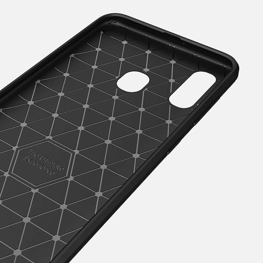 Techsuit Carbon Back Cover Silicone Black (Galaxy A40)