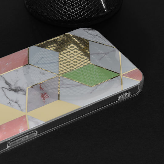 Techsuit Marble Series Back Cover Silicon Multicolor (Oppo Find X5 Lite)