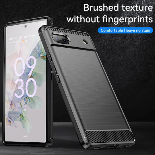 Techsuit Carbon Back Cover Σιλικόνης Μαύρο (Google Pixel 6a)