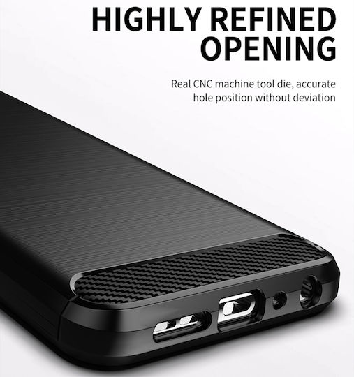 Techsuit Carbon Silicone Задна корица Силикон Черен (Nokia X20 5G)