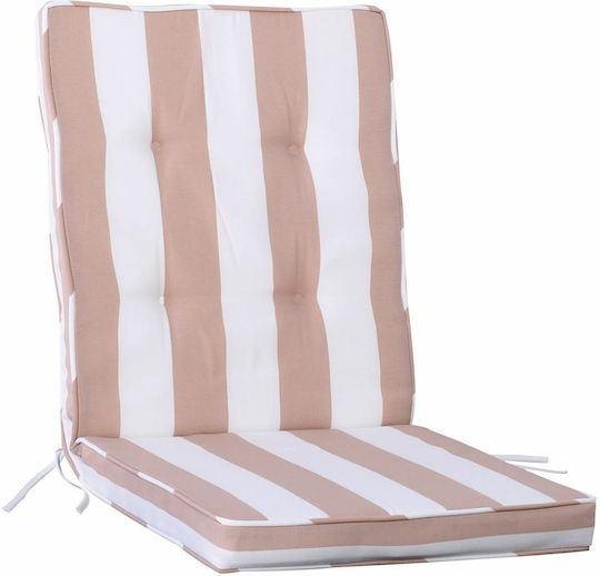 Woodwell Gord Garden Chair Cushion Striped Cappuccino 55x45cm