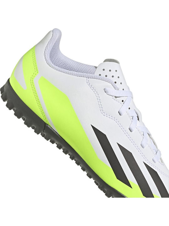 X Crazyfast.4 Kids Turf Soccer Shoes White