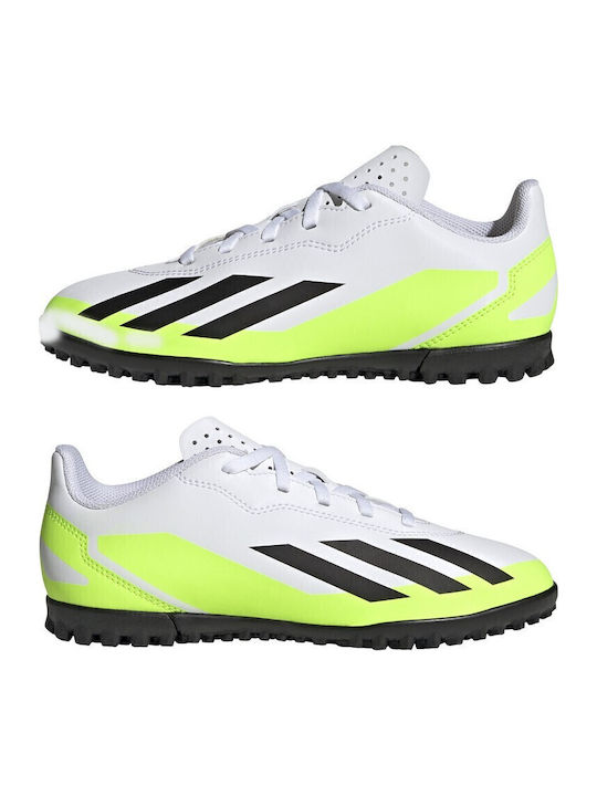 X Crazyfast.4 Kids Turf Soccer Shoes White