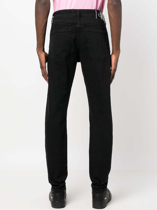 Calvin Klein Ανδρικό Παντελόνι Τζιν Slim Fit Tapered Μαύρο