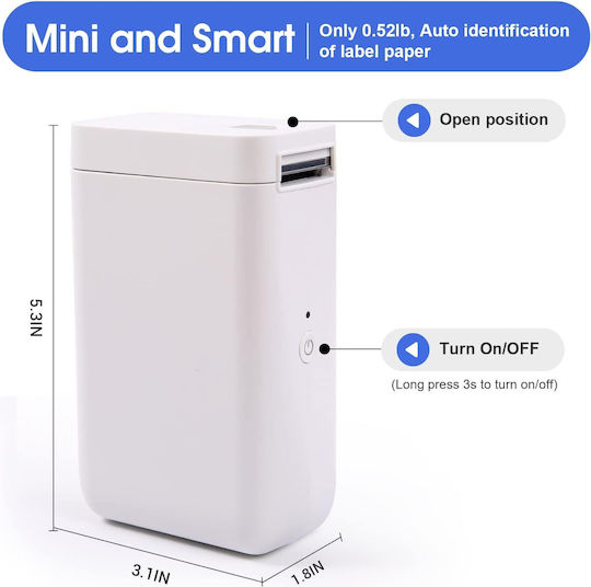 Niimbot D101 Electronic Handheld Label Maker in White Color