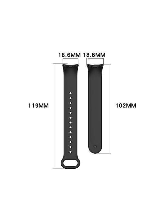 Techsuit Watchband W014 Λουράκι Μαύρο (Xiaomi Smart Band 8)