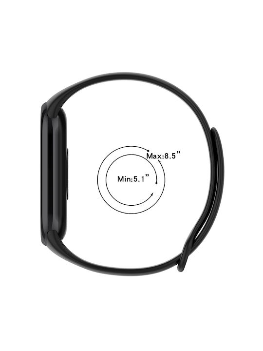 Techsuit Watchband W014 Λουράκι Σιλικόνης με Pin Μαύρο (Xiaomi Mi Band 8 / 9 / NFC)