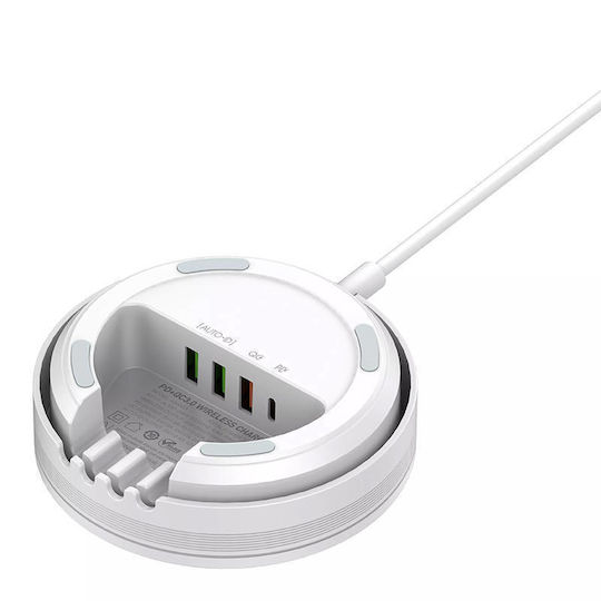 Ldnio Wireless Charger (Qi Pad) 32W Whites (AW003)