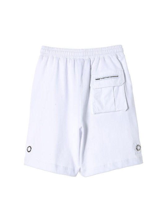 Mod Wave Movement Women's High Waist Activewear Shorts White