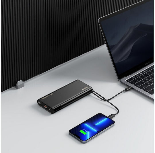 Veger TC130 Power Bank 25000mAh 130W cu Port USB-A și Port USB-C Livrarea energiei Negru