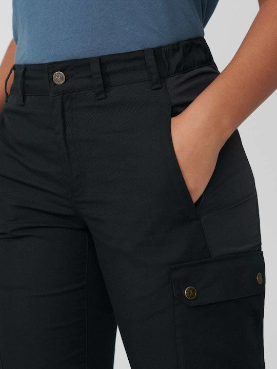 Fjallraven Stina Lang Hose Wandern Schwarz