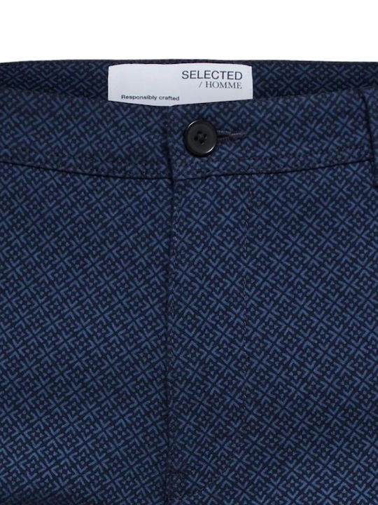 Selected Men's Shorts Chino Navy Blue