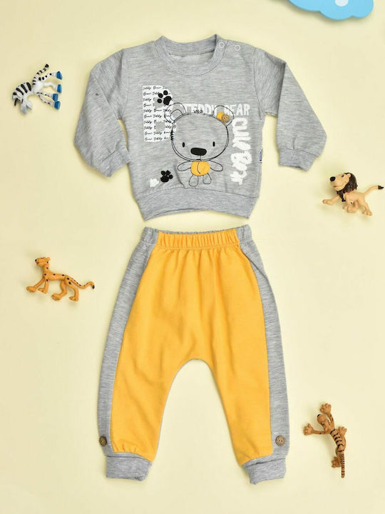 Potre Kids Sweatpants Set Yellow 2pcs