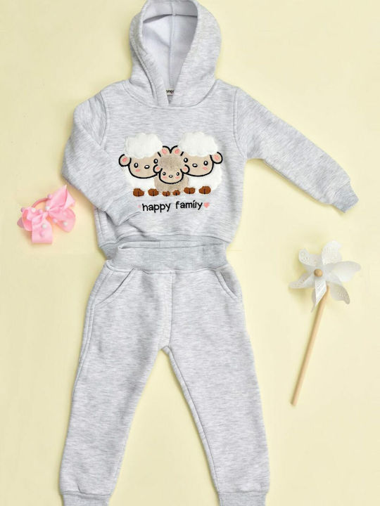 Potre Kids Sweatpants Set Gray 2pcs