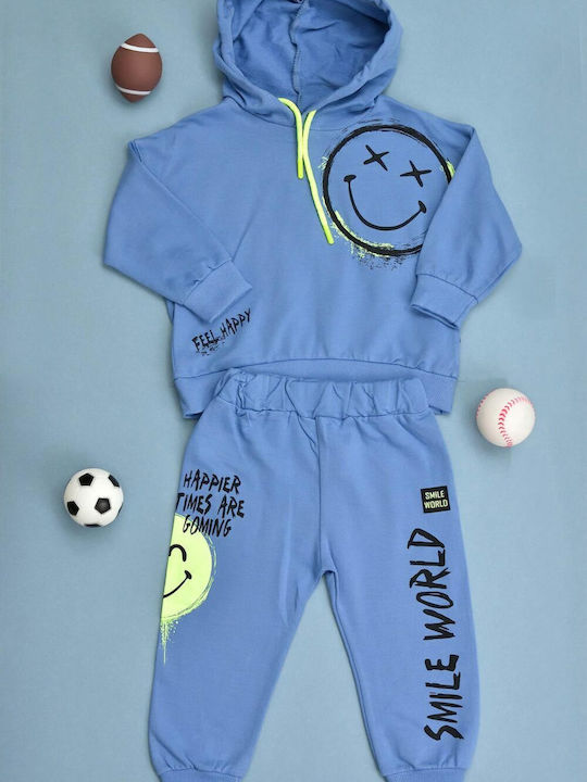 Potre Kids Sweatpants Set Blue 2pcs