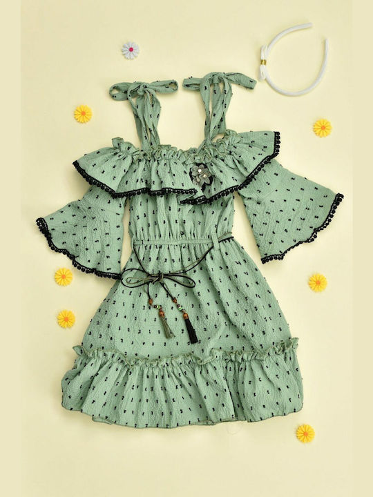 Potre Kids Dress Sleeveless Green