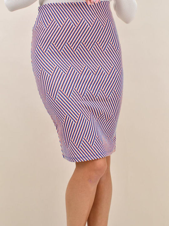 Bleistift Midi Rock Blau