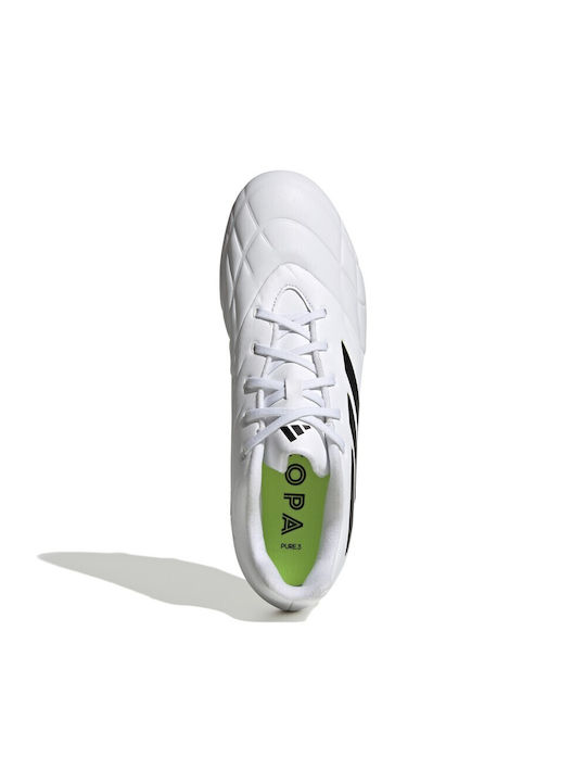 Adidas Copa Pure.3 FG Χαμηλά Ποδοσφαιρικά Παπούτσια με Τάπες Λευκά