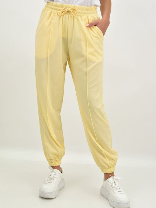 Potre Damen-Sweatpants Jogger Gelb