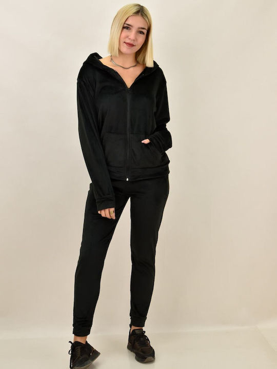 Potre Set Women's Sweatpants Black Velvet